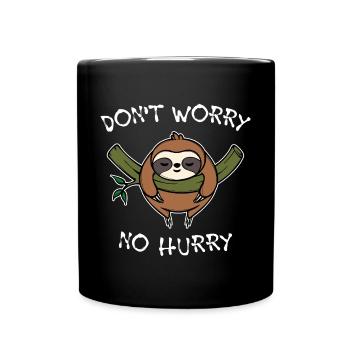 Lazy Animal Sloth Snailpace Statement Zoo - Full Colour Mug - black - Front