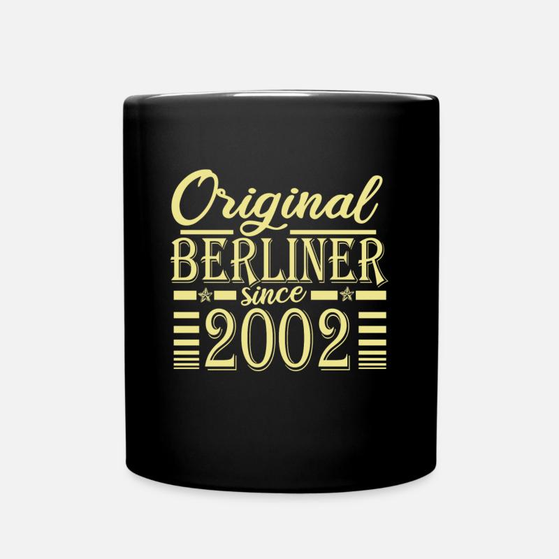 berliner original since 2002 geburtstag - Tasse einfarbig - Schwarz
