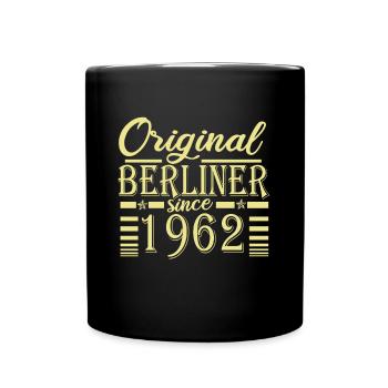 berliner original geburtstag 1962 - Tasse einfarbig - Schwarz - Vorne