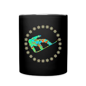 snowboarder e 4 - Tasse einfarbig - Schwarz - Vorne