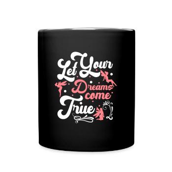 Fantasy Magic Flower Fairy - Full Colour Mug - black - Front