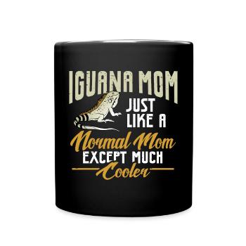 Iguana Lizard Reptile Herpetologist - Full Colour Mug - black - Front