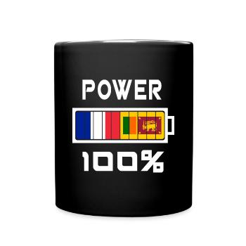 Sri Lanka und Frankreich Power 100% - Tasse einfarbig - Schwarz - Vorne