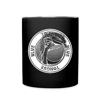 Blue Tongue Skink Tattoo Style Reptile Keeper - Mug uni - noir - Devant