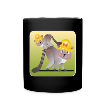 CONSTRUCTEURS - FAMILLE RATON LAVEUR - CONSTRUIRE DES CASQUES DE CONSTRUCTION - Mug uni - noir - Devant