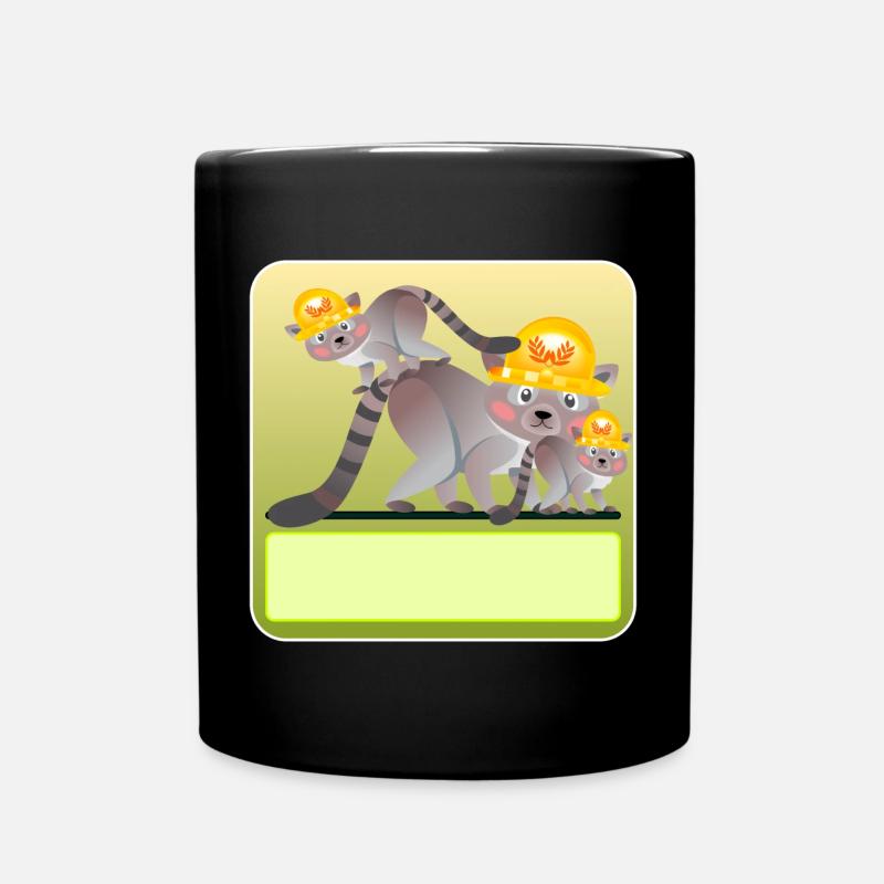 NAMENSGESCHENKE HAUSBAU NEUBAU WASCHBÄREN - Tasse einfarbig - Schwarz
