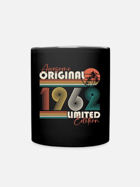 1962 vintage vintage rétro cadeau d’anniversaire - Mug uni - noir