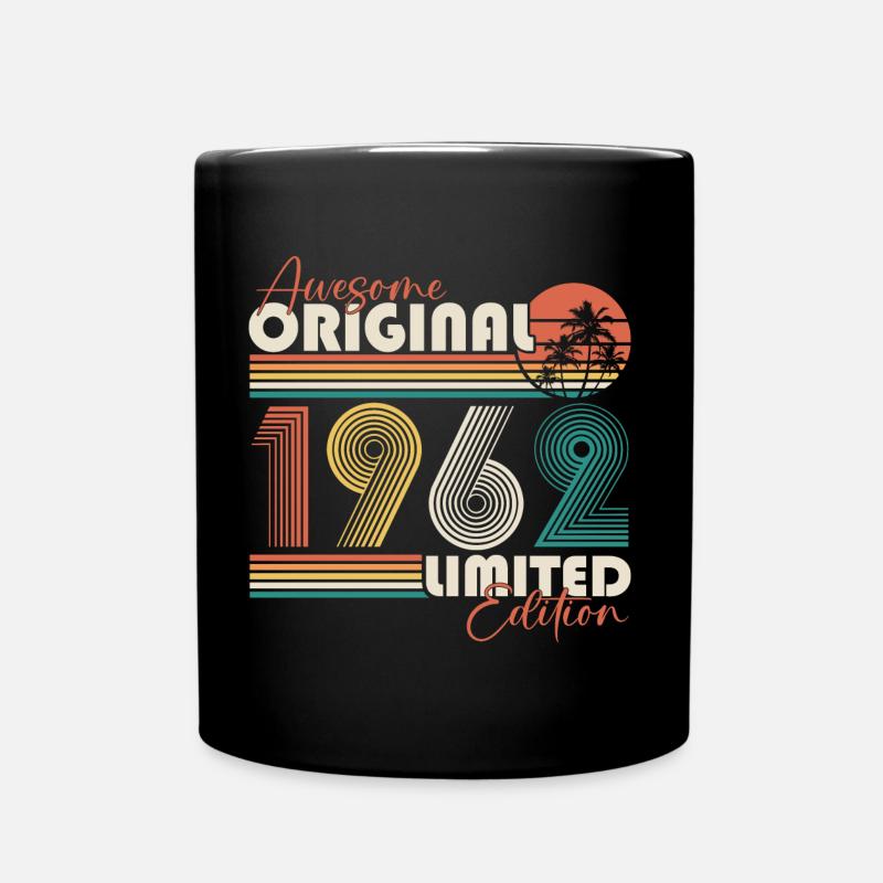 1962 vintage vintage rétro cadeau d’anniversaire - Mug uni - noir