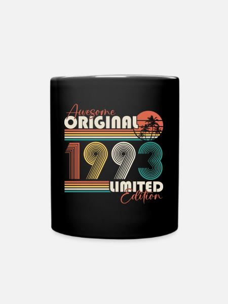 1993 vintage vintage rétro 30 cadeau d’anniversaire - Mug uni - noir
