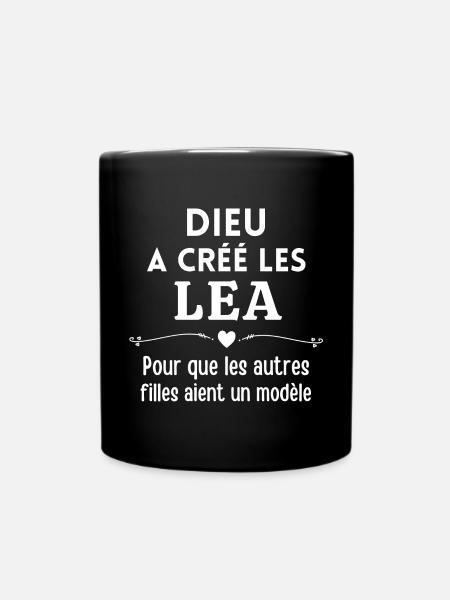 Léa, prénom Léa, anniversaire Léa - Mug uni - noir