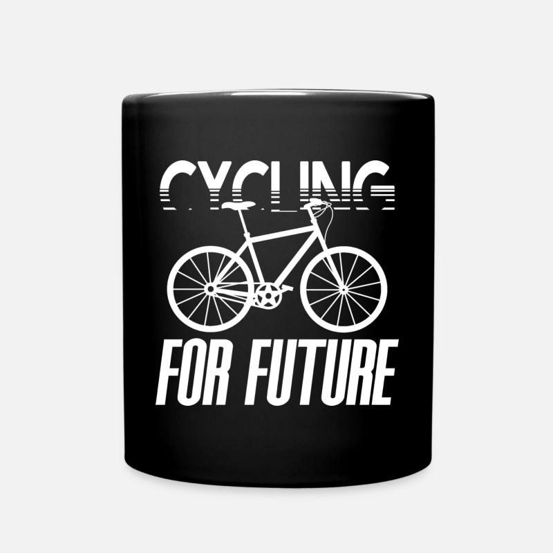 Cycling for Future Fahrrad Radfahrer Klimawandel - Tasse einfarbig - Schwarz