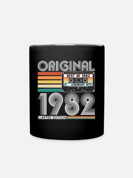 1982 Original Jahrgang Vintage Retro Geburtstag - Tasse einfarbig - Schwarz