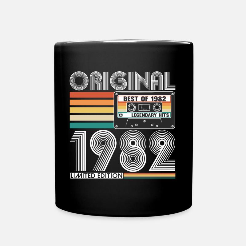 1982 Original Jahrgang Vintage Retro Geburtstag - Tasse einfarbig - Schwarz