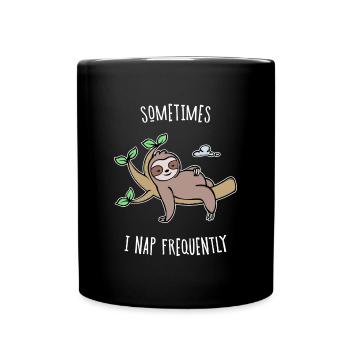 Jungle Dweller Animal Sloth Déclaration humoristique - Mug uni - noir - Devant