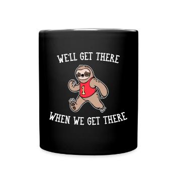Tier Faultier Chillen Langsam Dschungel Statement - Tasse einfarbig - Schwarz - Vorne