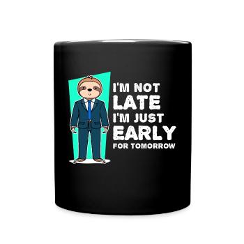 Mammifères paresseux Déclaration humoristique lente - Mug uni - noir - Devant