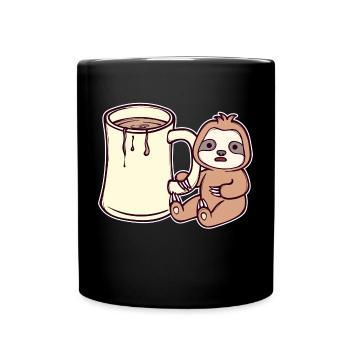 Lazy Slow Vegetarian Mammal Sloth Animal - Mug uni - noir - Devant