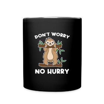 Sloth Zoo Chilling Statement Animal Jungle Dweller - Mug uni - noir - Devant
