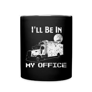 Satellite Truck Driver News Reporter Camera Operat - Full Colour Mug - black - Front