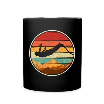 Cercle de plongée au sommet du coucher du soleil - Mug uni - noir - Devant