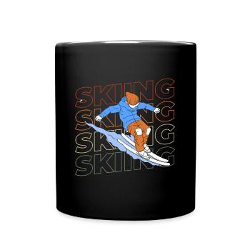 Ski Alps Sport Ski slope - Full Colour Mug - black - Front