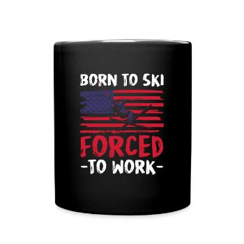 Skiing Slope Ski instructor Skier - Full Colour Mug - black - Front
