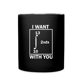 I Want 69 With You Funny Math Integral - Full Colour Mug - black - Front