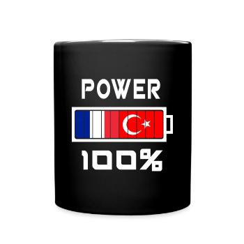 Turkey and France Power 100% - Full Colour Mug - black - Front