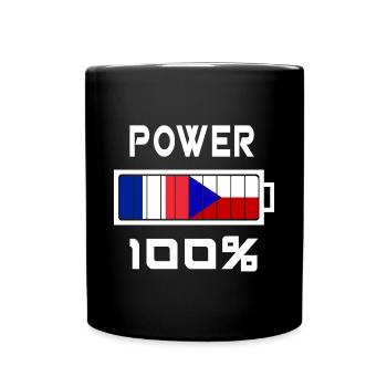 La République tchèque et la France Power 100 % - Mug uni - noir - Devant