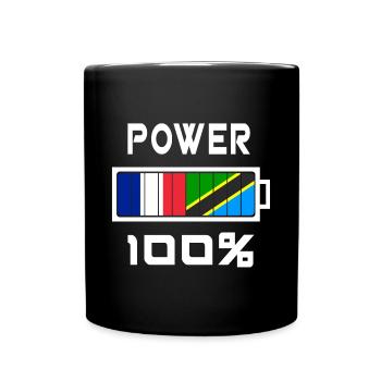 Tanzania and France Power 100% - Full Colour Mug - black - Front