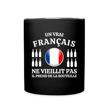 France, je suis français, fierté Française - Mug uni - noir - Devant