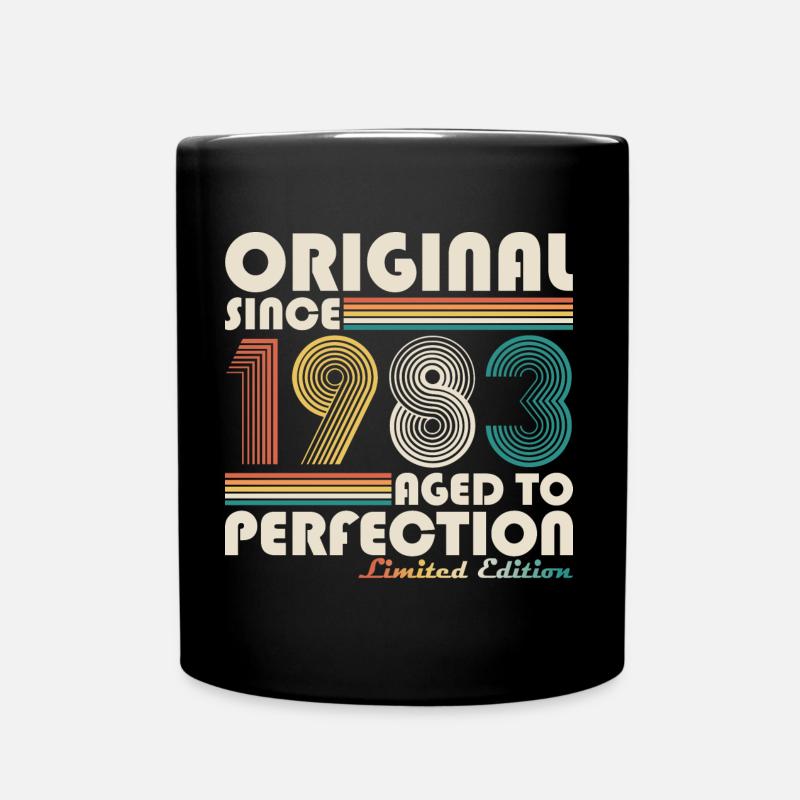 Original 1983 vintage vintage retro anniversaire - Mug uni - noir