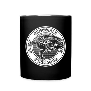 Red Eye Crocodile Skink Tattoo Style Reptile Owner - Mug uni - noir - Devant