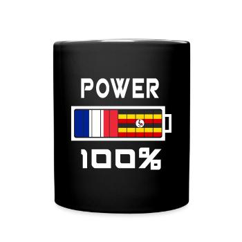Uganda and France Power 100% - Full Colour Mug - black - Front
