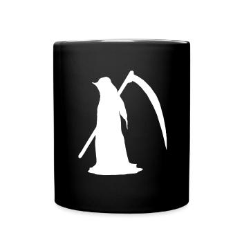 Silhouetten, Sensenmänner,gruselige Prints, goth - Tasse einfarbig - Schwarz - Vorne