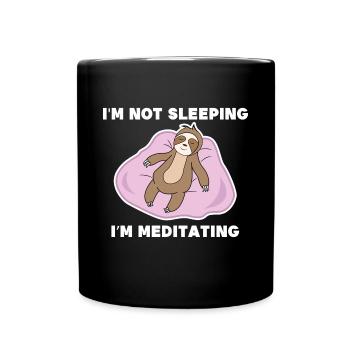 Jungle Sleeping Sloth Déclaration Chilling Animal - Mug uni - noir - Devant