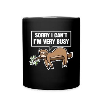 Sloth Chill Animal Statement Mammal paresseux - Mug uni - noir - Devant