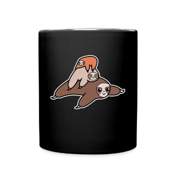 Sommeil paresseux mammifère habitant de la jungle animal - Mug uni - noir - Devant