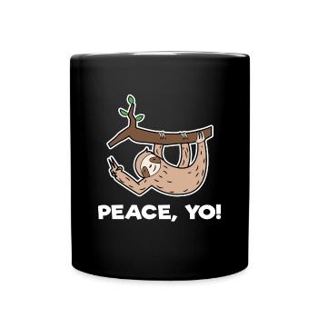 Cool Statement Sloth Jungle Dweller Hammock - Full Colour Mug - black - Front