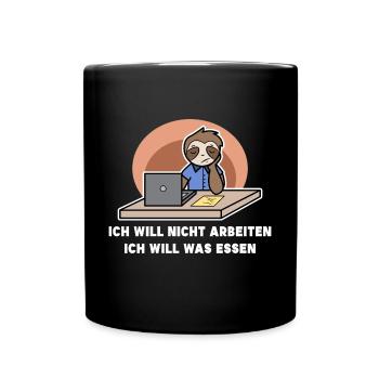 Déclaration de paresseux effrayant Animal Jungle Dweller - Mug uni - noir - Devant