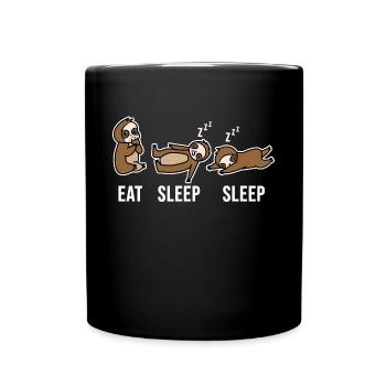 Relax Dormir paresseux disant Mammifère de la jungle - Mug uni - noir - Devant