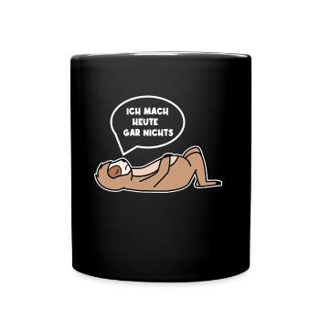 Sloth Lazy Animal Jungle Dweller Statement Zoo - Full Colour Mug - black - Front