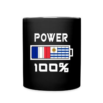 Uruguay et France Power 100 % - Mug uni - noir - Devant