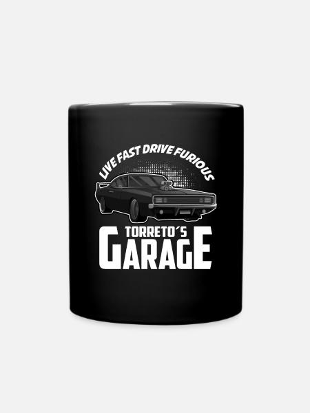 Toretto's Garage | Tuner Werkstatt - Tasse einfarbig - Schwarz