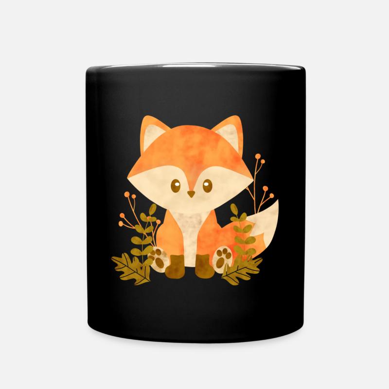 Süßer Fuchs - Tasse einfarbig - Schwarz