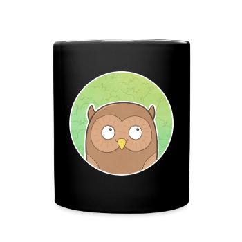 Owl - Full Colour Mug - black - Front