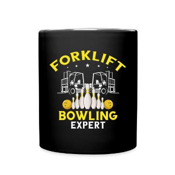 Warehouse drivers and warehouse workers for forklifts - Full Colour Mug - black - Front