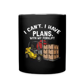 Magasiniers pour les caristes et les chariots élévateurs - Mug uni - noir - Devant