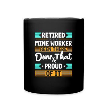 Miner Occupation Mining - Full Colour Mug - black - Front