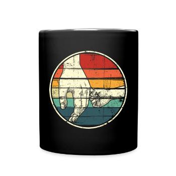 Se tenir la main cercle arc-en-ciel - Mug uni - noir - Devant